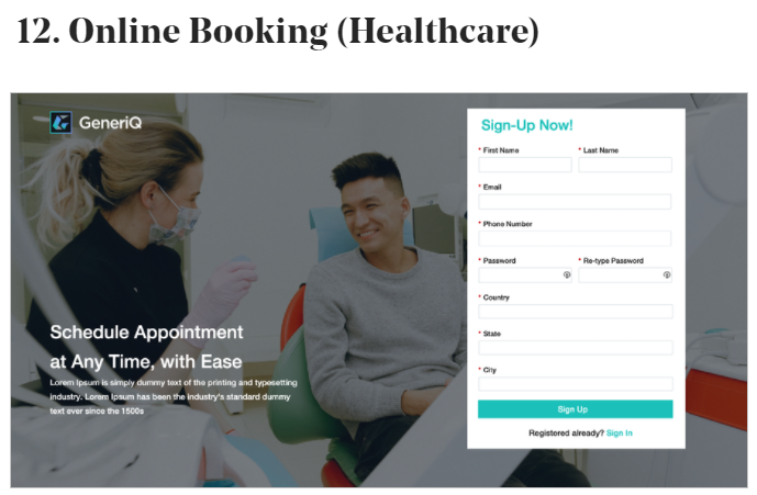 ONLINE BOOKING (HEALTHCARE)